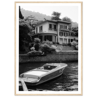 Boat Lake Como Photography Wall Art - Luxury Art Canvas