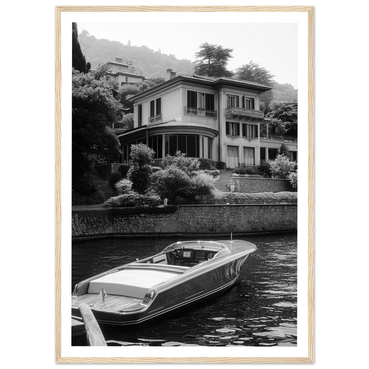 Boat Lake Como Photography Wall Art - Luxury Art Canvas