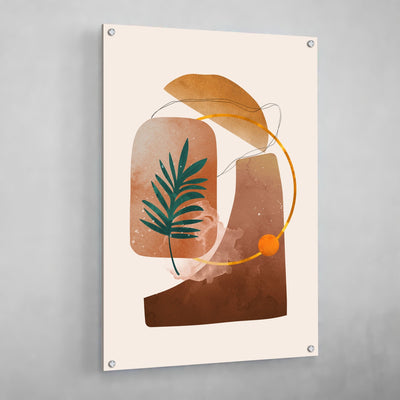 Boho Terracotta Abstract Scandinavian Wall Art - Luxury Art Canvas