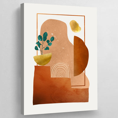 Boho Terracotta Scandinavian Wall Art - Luxury Art Canvas