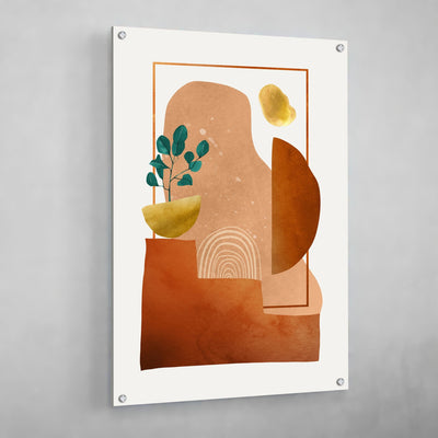 Boho Terracotta Scandinavian Wall Art - Luxury Art Canvas