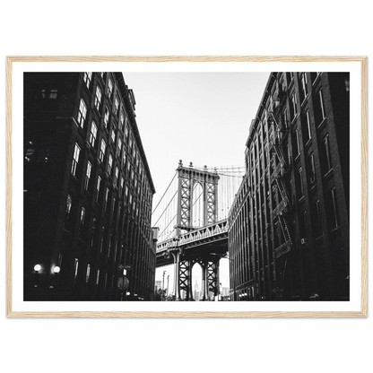 Brooklyn Bridge Black and White Photography Wall Art - Luxury Art Canvas