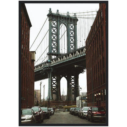 Brooklyn Bridge Street View Wall Art - Luxury Art Canvas