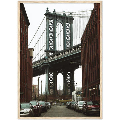Brooklyn Bridge Street View Wall Art - Luxury Art Canvas