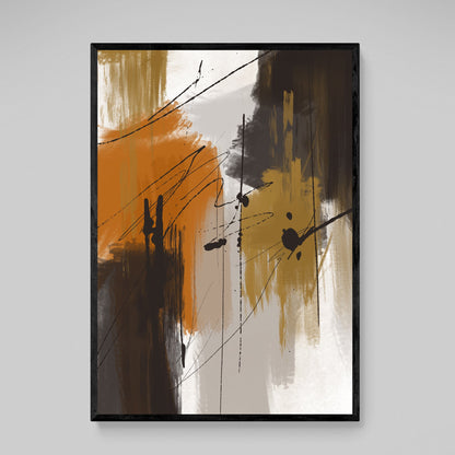 Brown Abstract Wall Art - Luxury Art Canvas