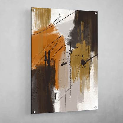 Brown Abstract Wall Art - Luxury Art Canvas