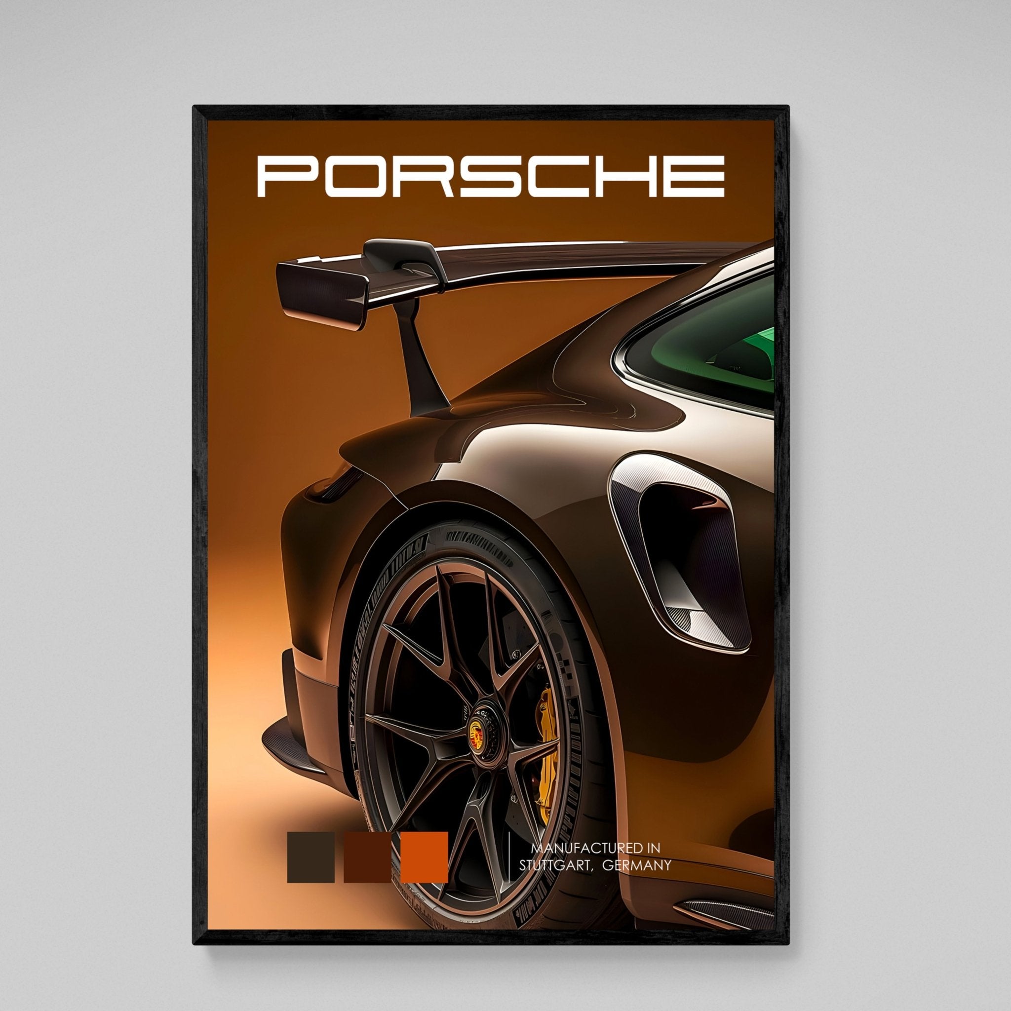 Brown Porsche Canvas - Luxury Art Canvas
