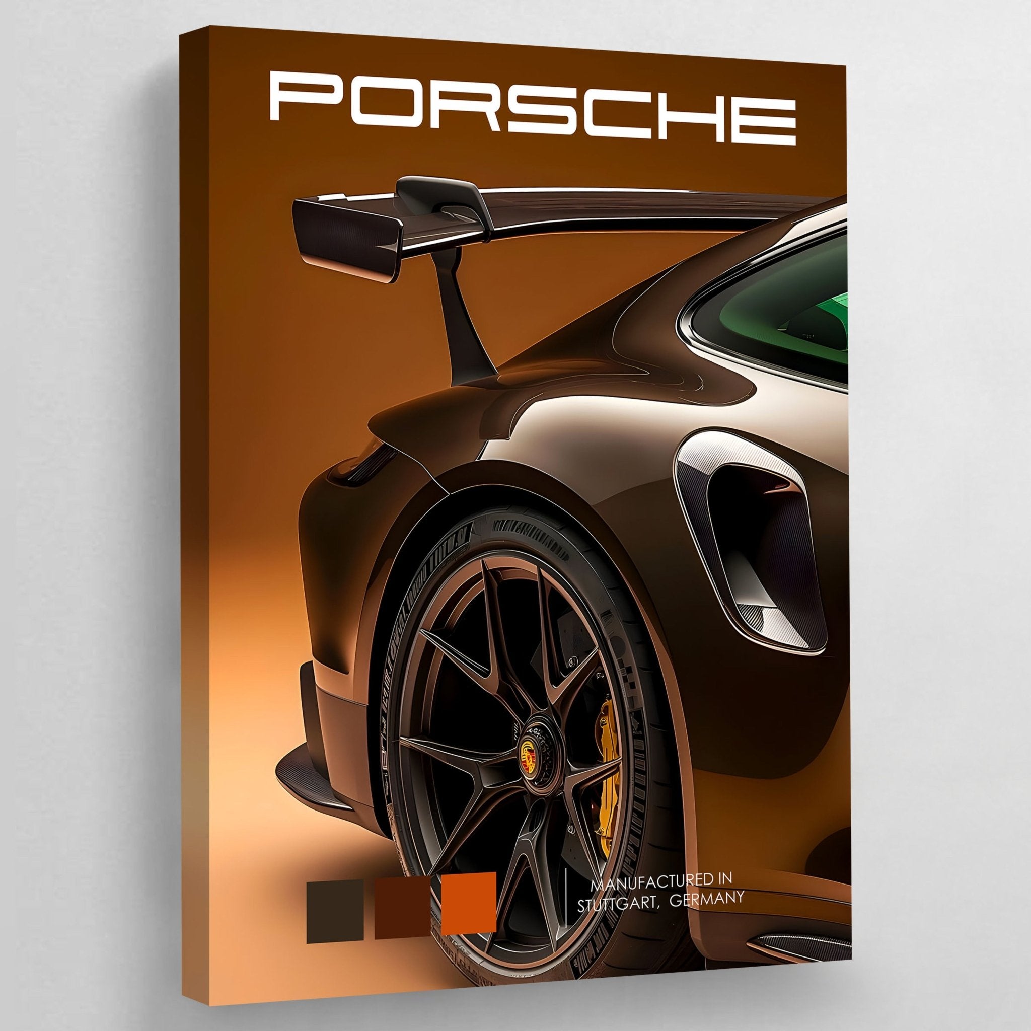 Brown Porsche Canvas - Luxury Art Canvas