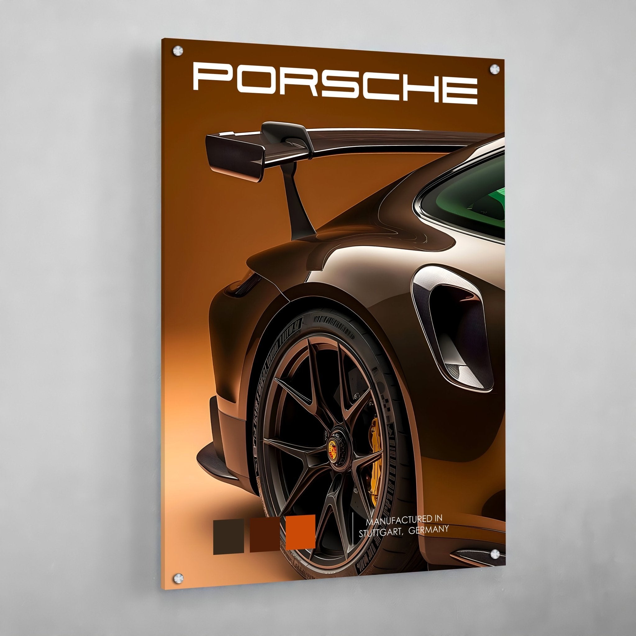 Brown Porsche Canvas - Luxury Art Canvas