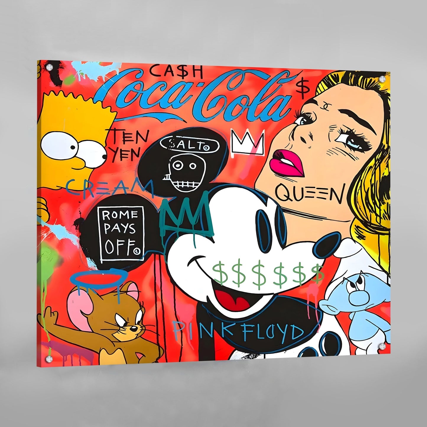 Cartoons Graffiti Canvas Wall Art - Luxury Art Canvas