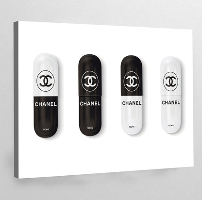 Chanel Pills Wall Art - Luxury Art Canvas