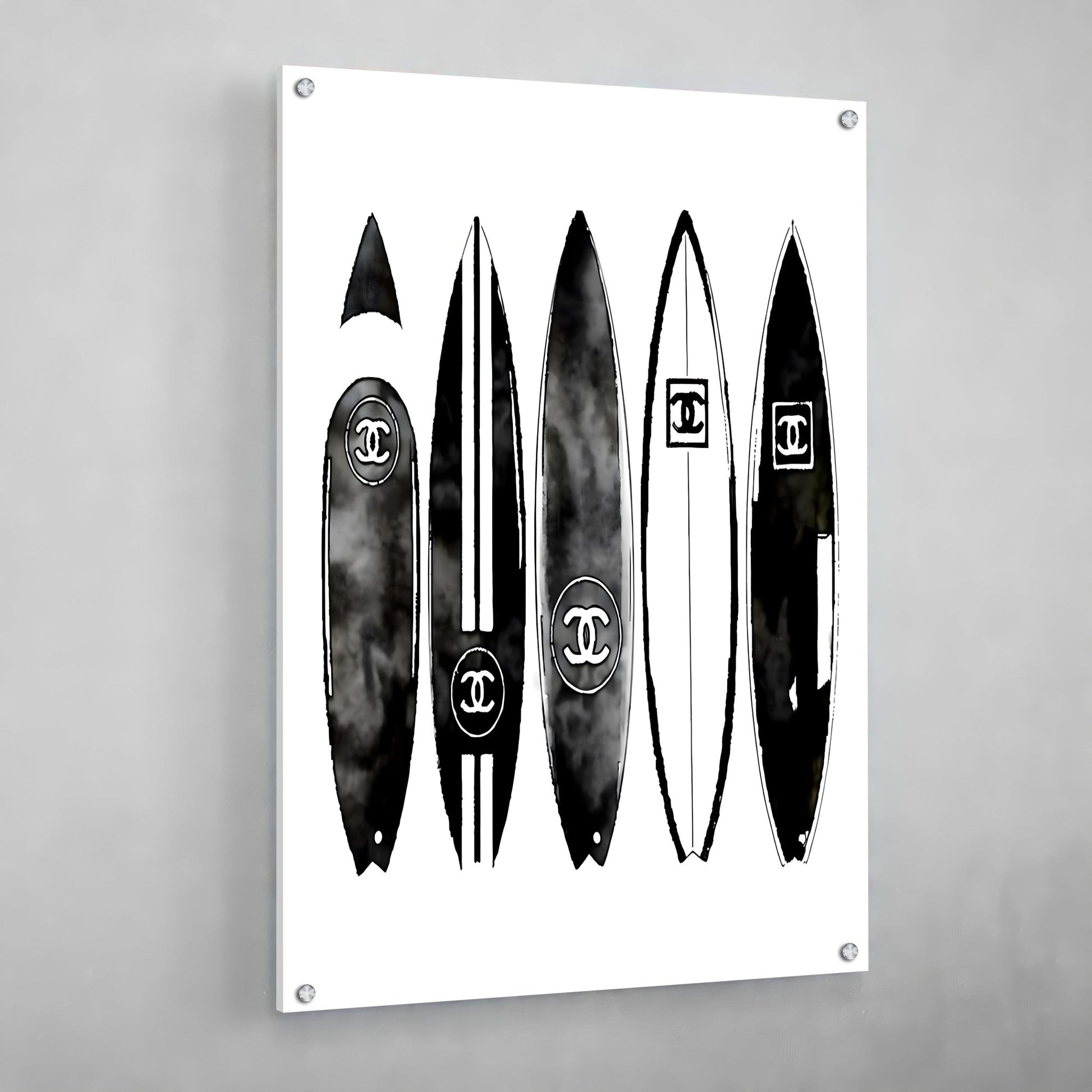 Chanel Surf Poster - Luxury Art Canvas