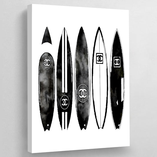 Chanel Surf Poster - Luxury Art Canvas