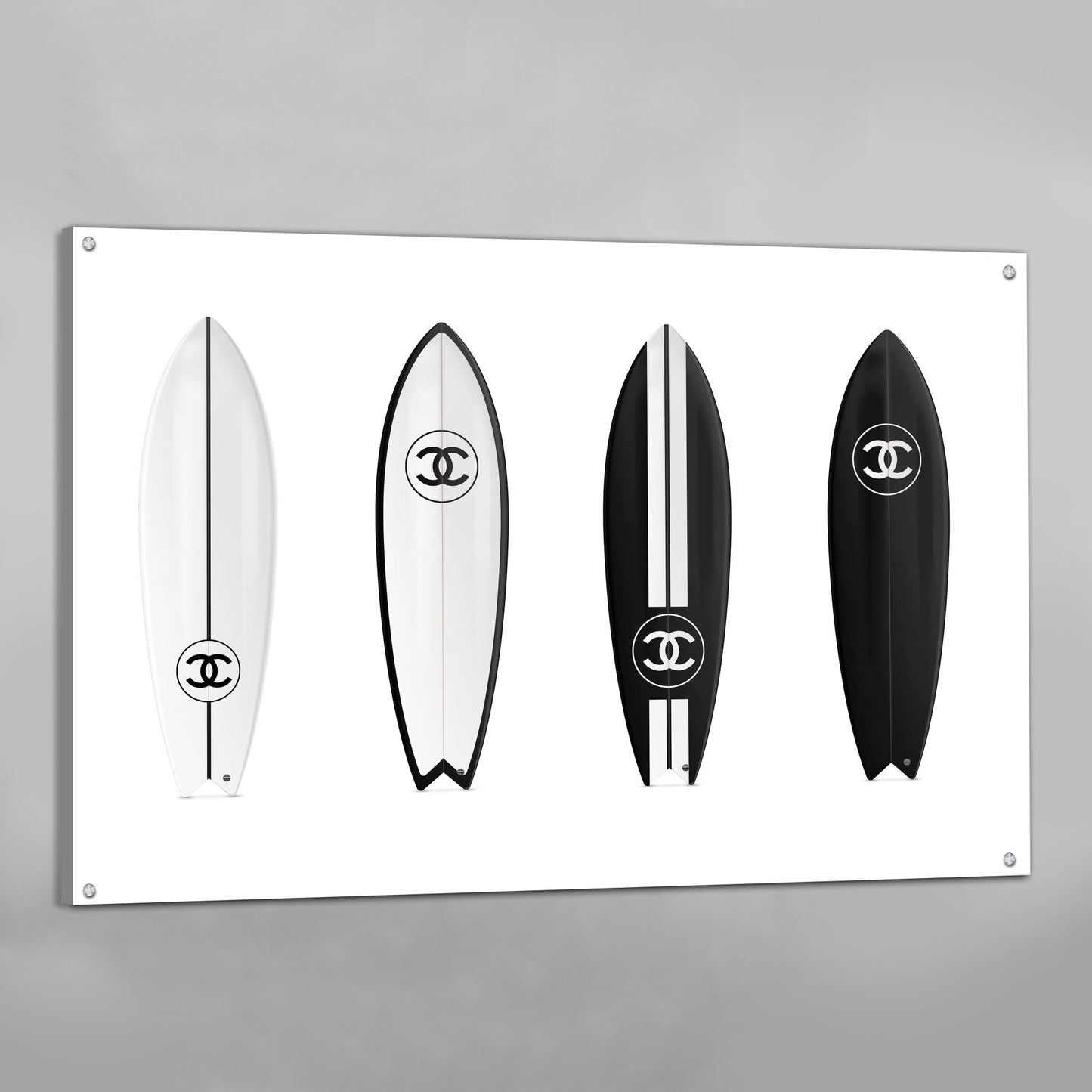 Chanel Surfboards Wall Art - Luxury Art Canvas