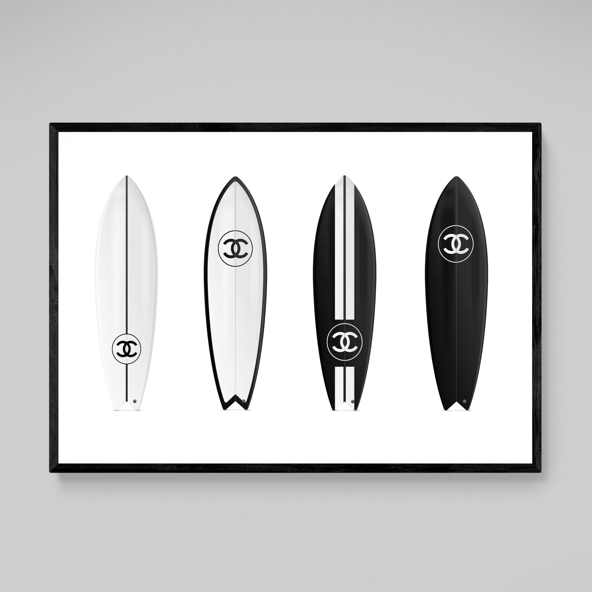 Chanel Surfboards Wall Art - Luxury Art Canvas