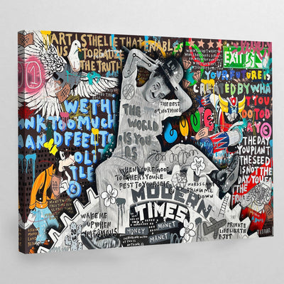 Chaplin Graffiti Canvas - Luxury Art Canvas