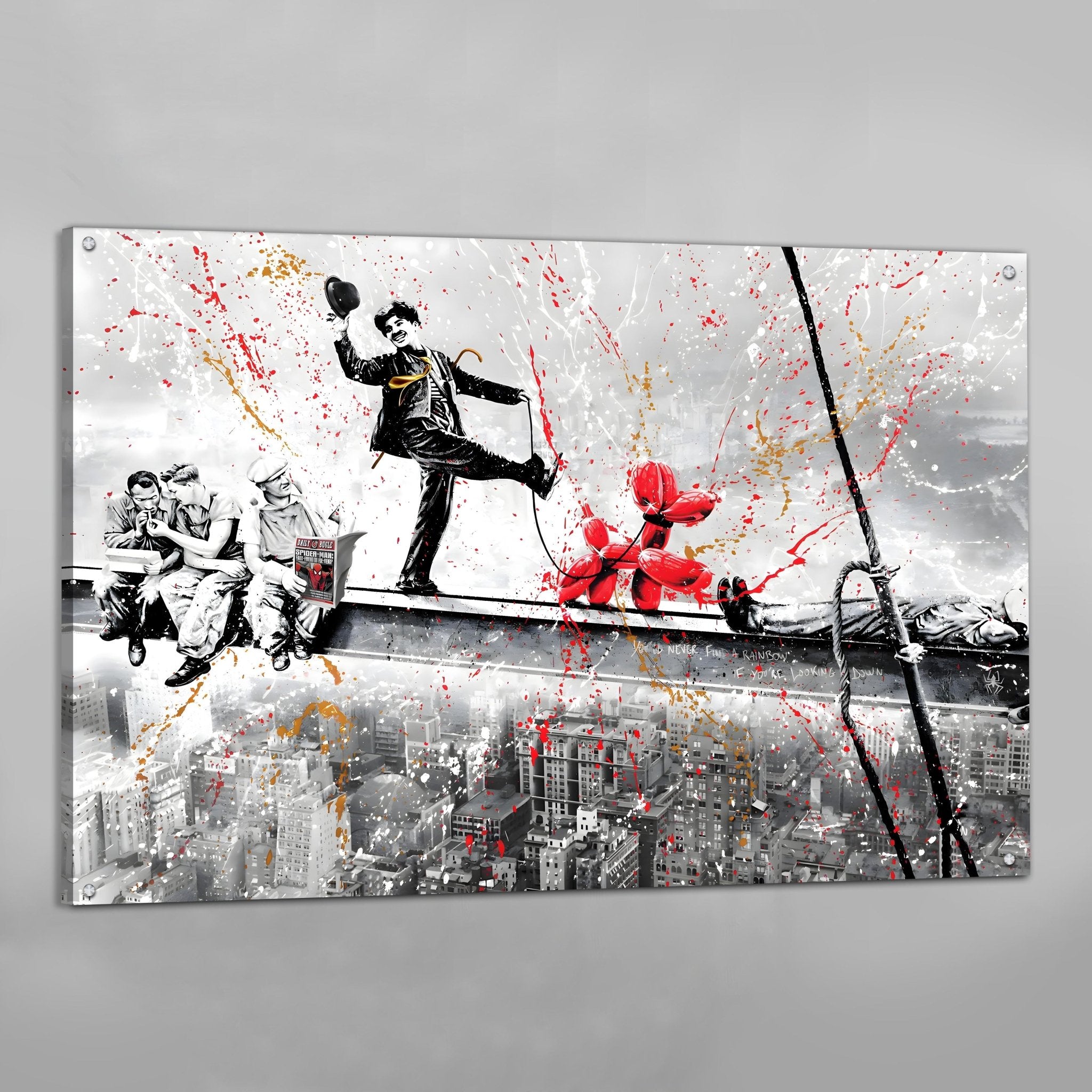 Charlie Chaplin Graffiti Wall Art - Luxury Art Canvas