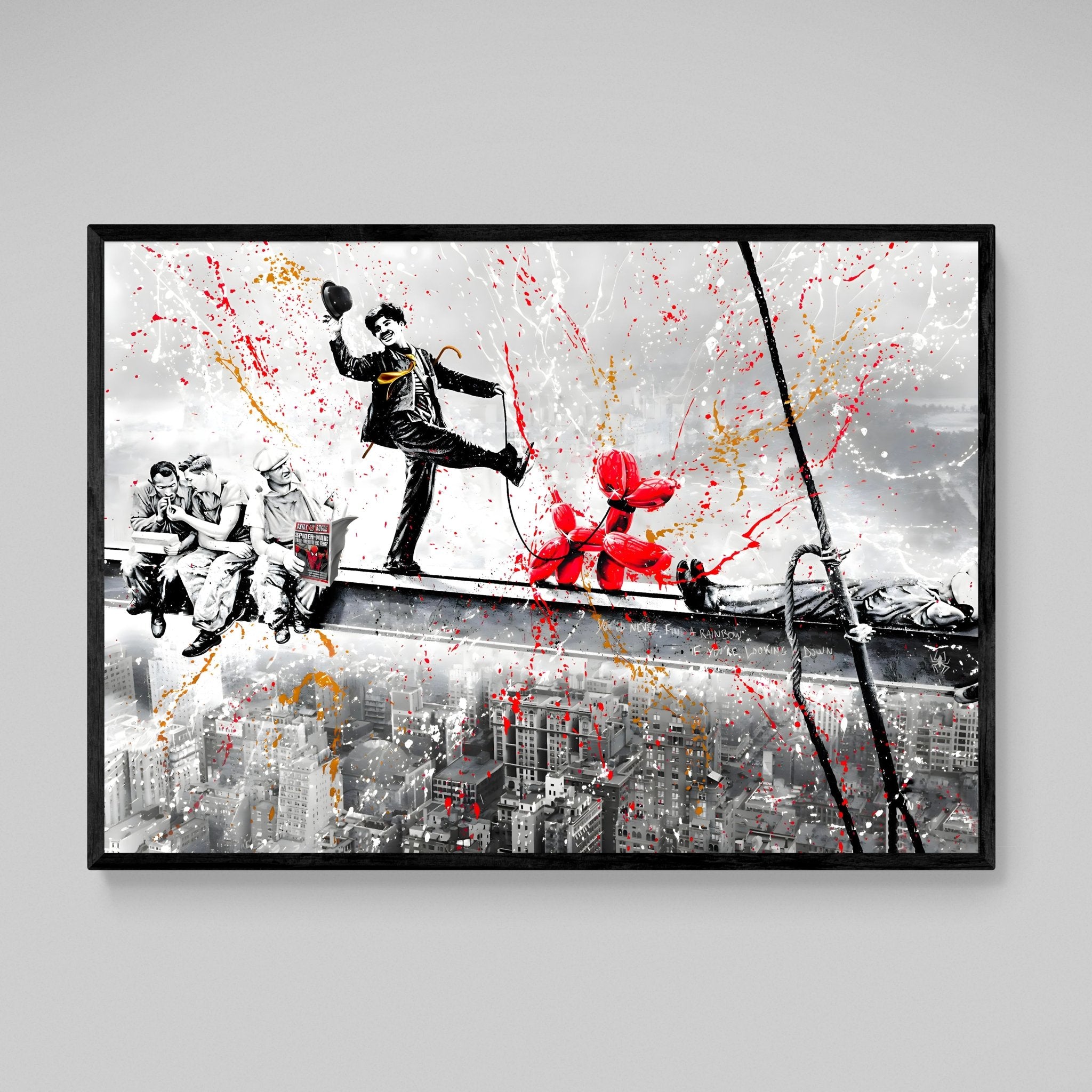 Charlie Chaplin Graffiti Wall Art - Luxury Art Canvas