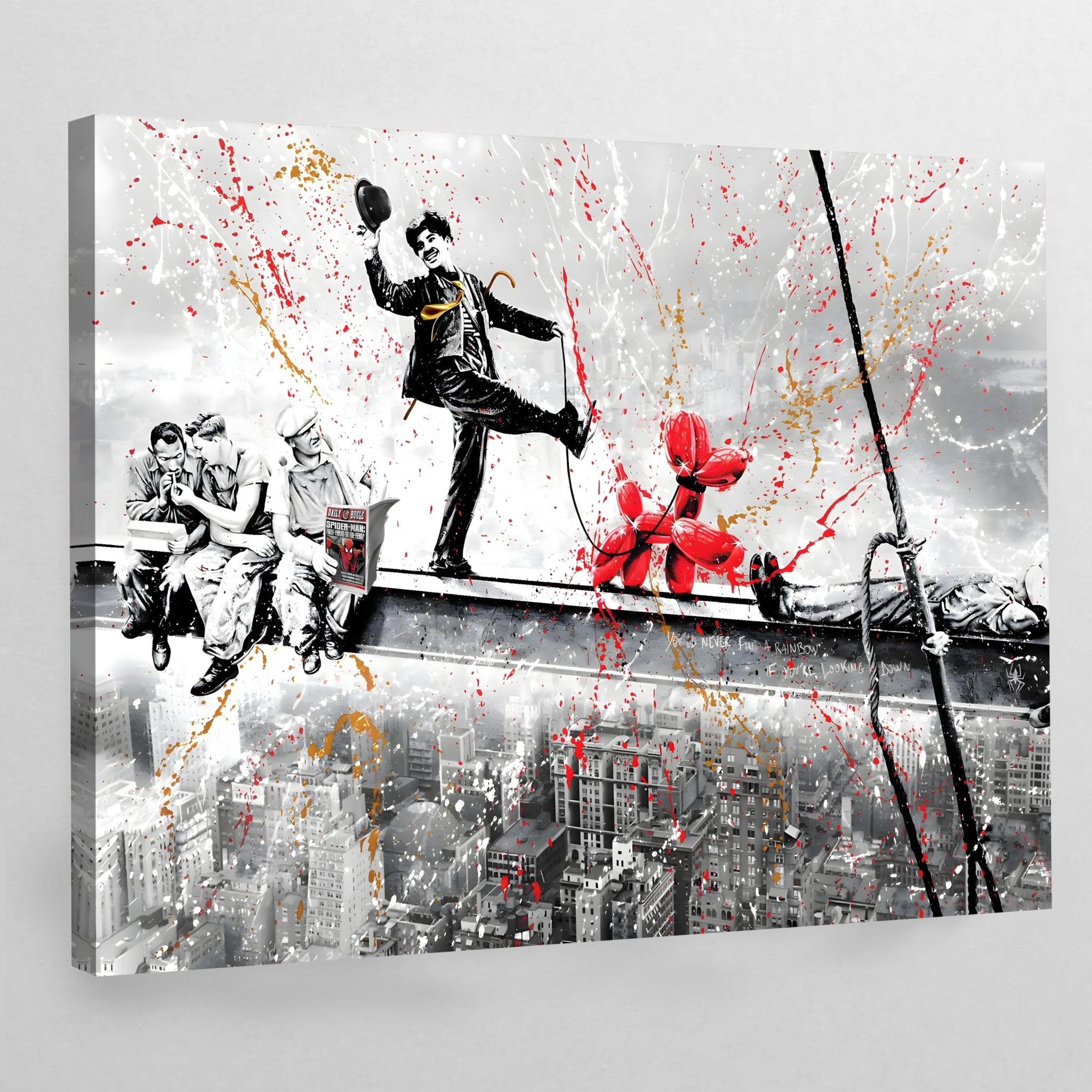 Charlie Chaplin Graffiti Wall Art - Luxury Art Canvas