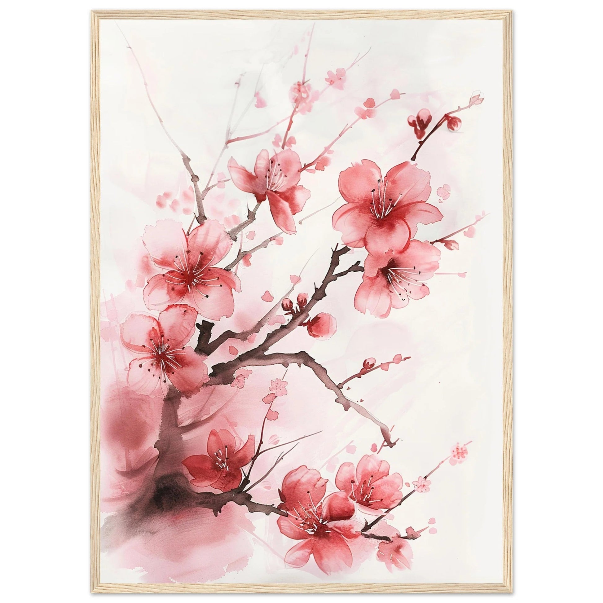 Cherry Blossom Japanese Wall Art - Luxury Art Canvas