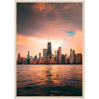 Chicago Skyline Sunrise Wall Art - Luxury Art Canvas