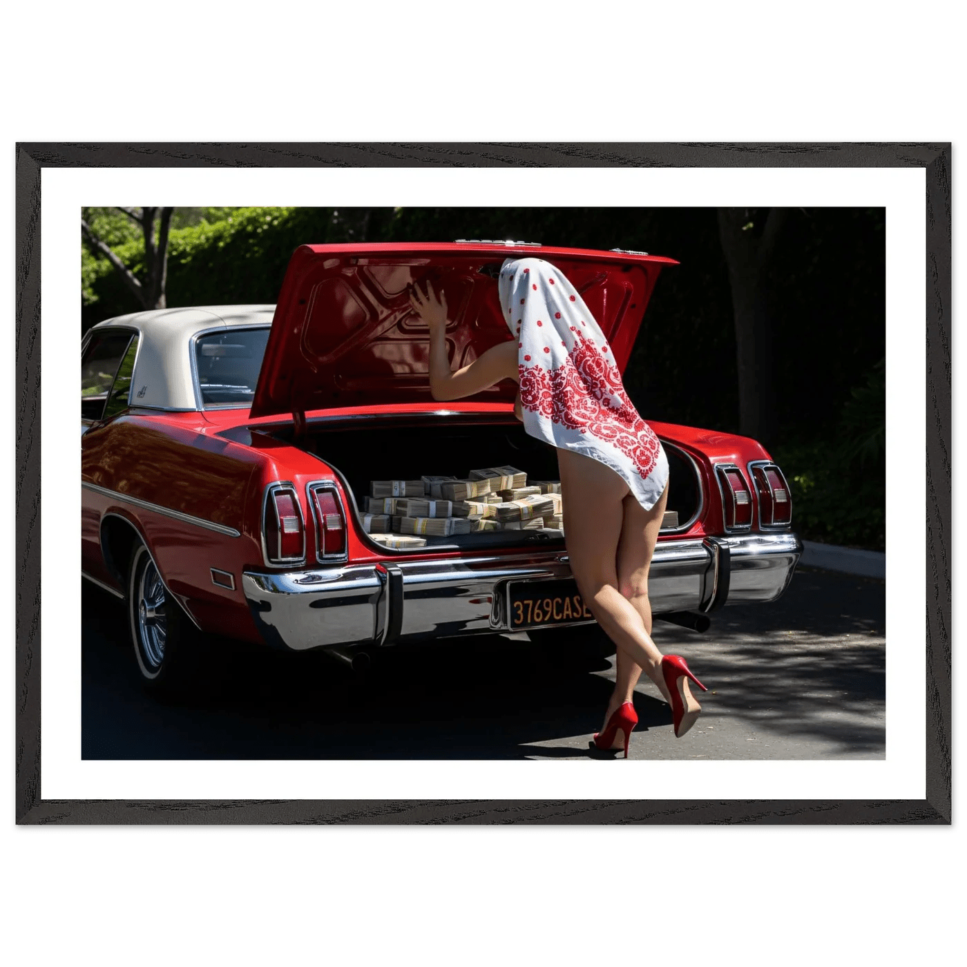 Classic American Car Photography Wall Art - Luxury Art Canvas