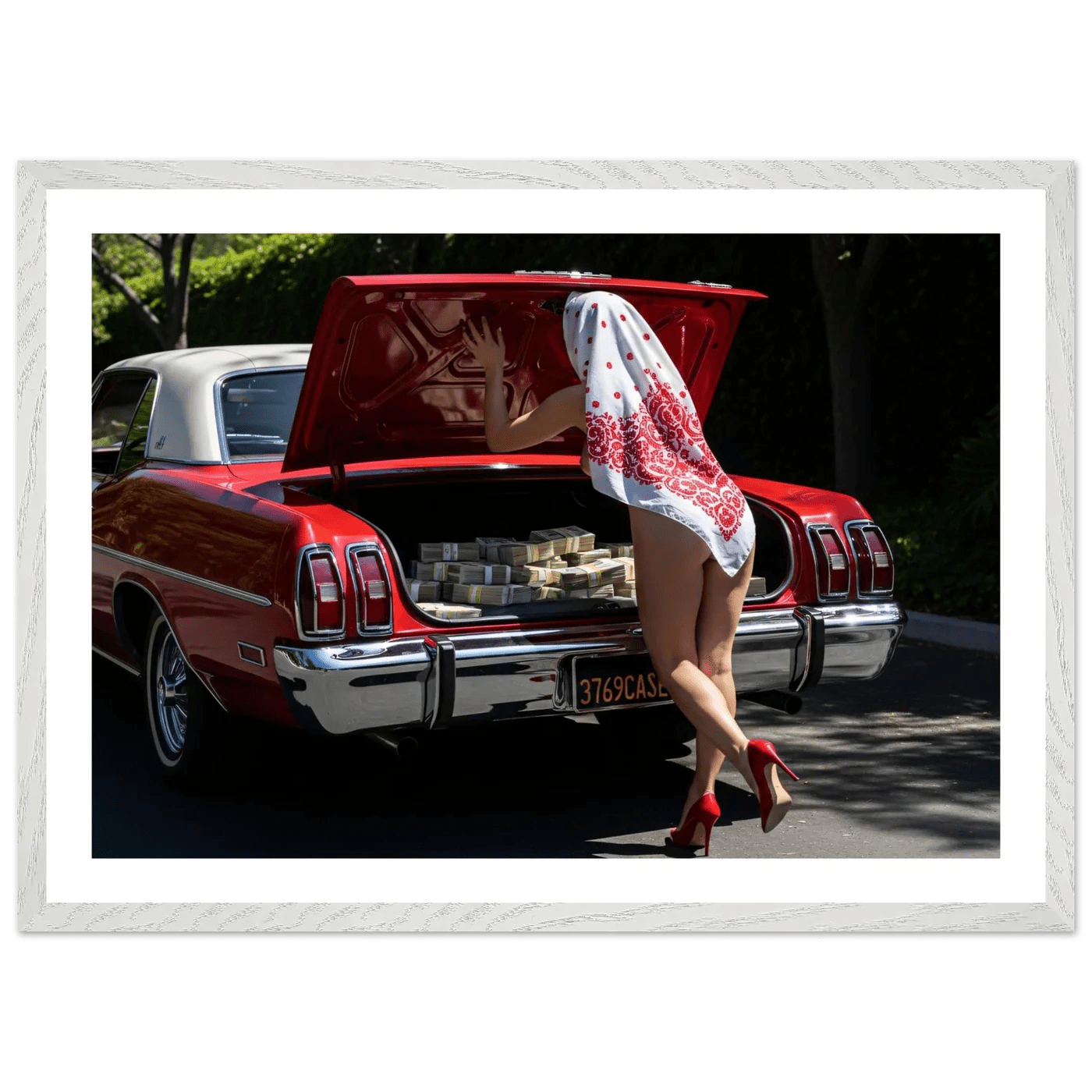 Classic American Car Photography Wall Art - Luxury Art Canvas