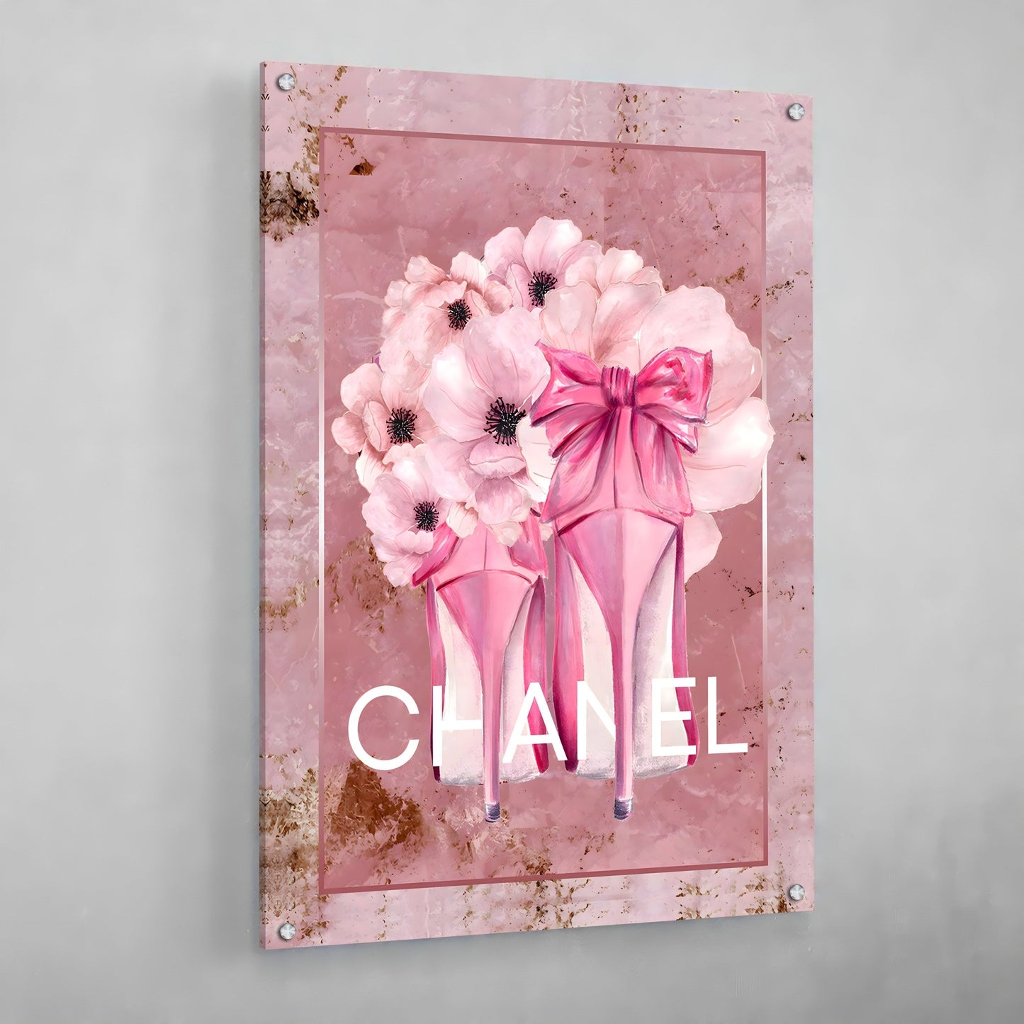 Classic Pink Chanel Wall Art - Luxury Art Canvas