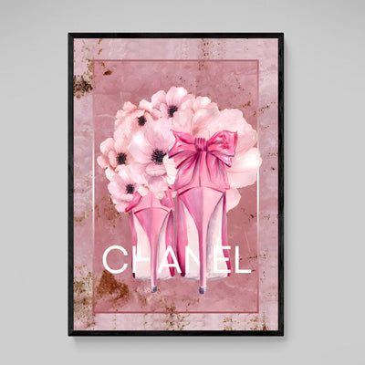 Classic Pink Chanel Wall Art - Luxury Art Canvas