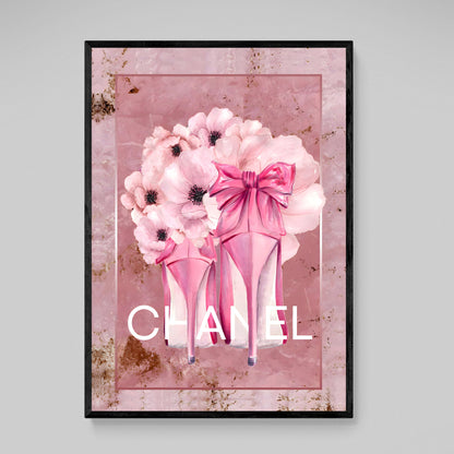 Classic Pink Chanel Wall Art - Luxury Art Canvas