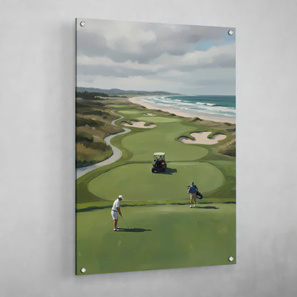 Coastal Golf Wall Art - Luxury Art Canvas