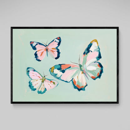 Colorful Butterflies Canvas Wall Art - Luxury Art Canvas