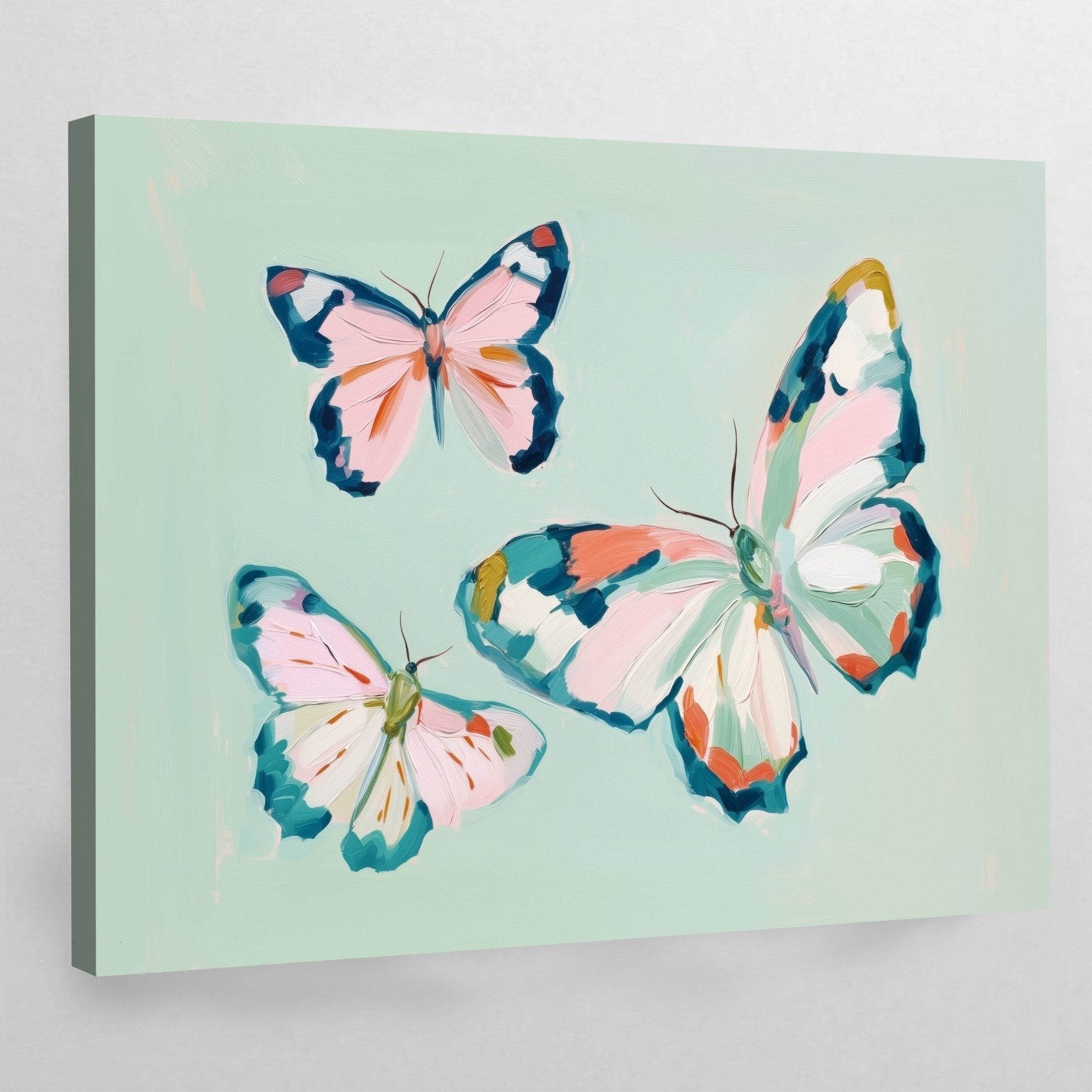 Colorful Butterflies Canvas Wall Art - Luxury Art Canvas