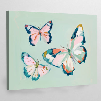 Colorful Butterflies Canvas Wall Art - Luxury Art Canvas
