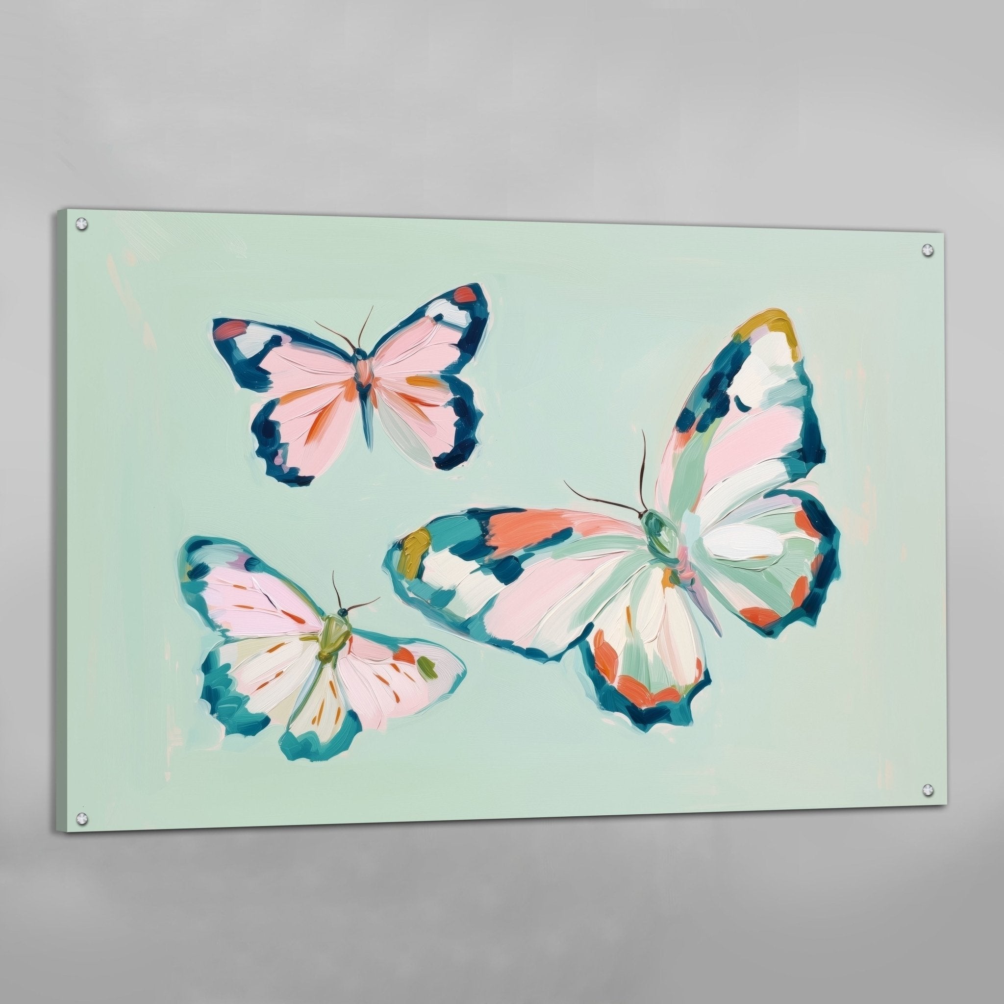 Colorful Butterflies Canvas Wall Art - Luxury Art Canvas
