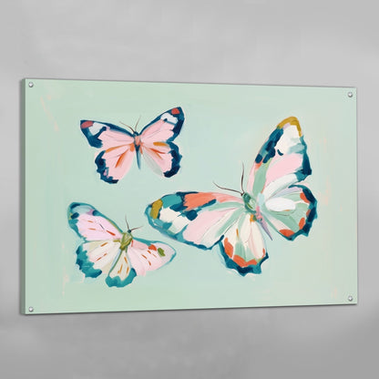 Colorful Butterflies Canvas Wall Art - Luxury Art Canvas