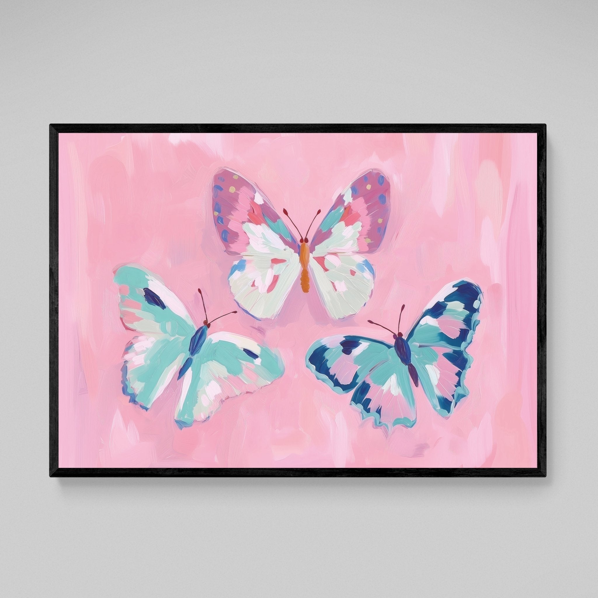 Colorful Butterflies Wall Art - Luxury Art Canvas