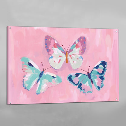 Colorful Butterflies Wall Art - Luxury Art Canvas