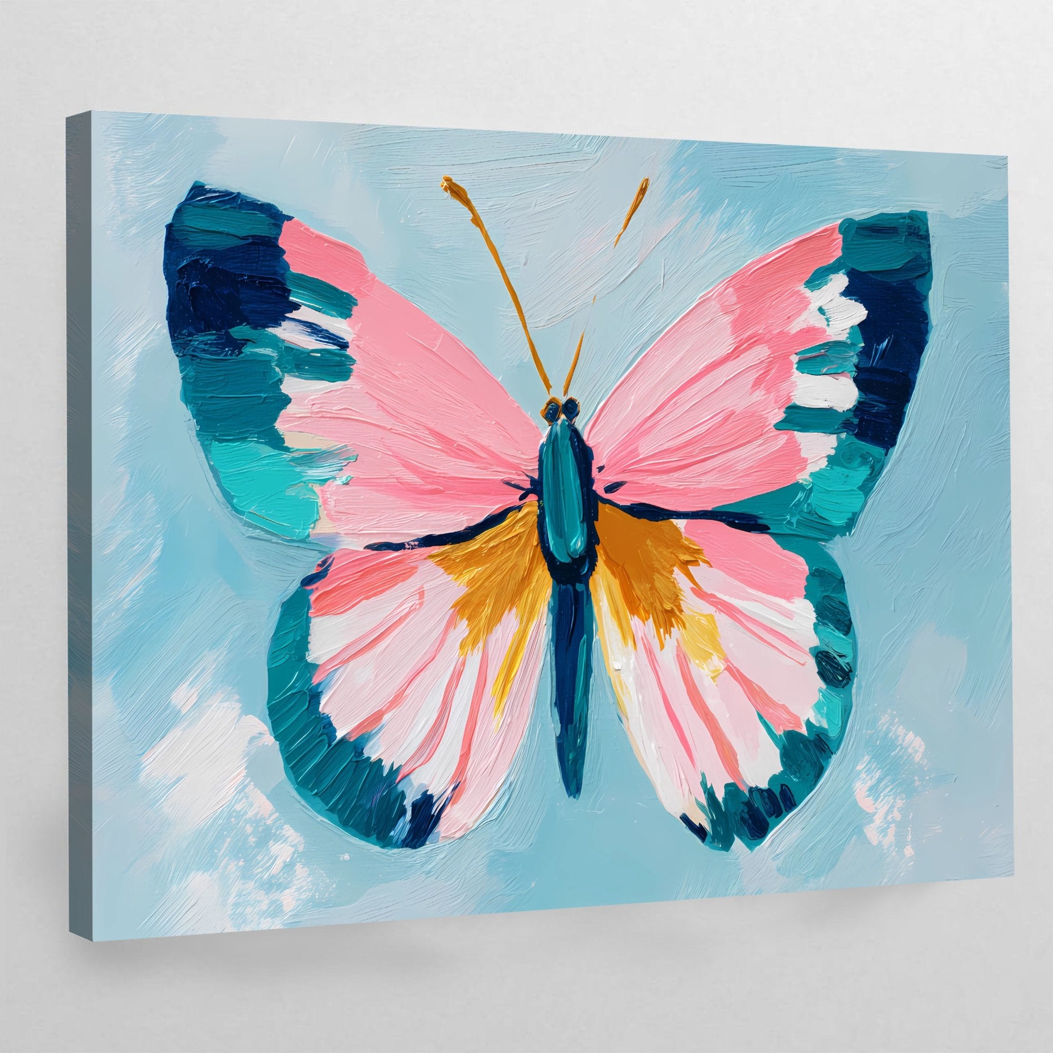 Colorful Butterfly Wall Art - Luxury Art Canvas