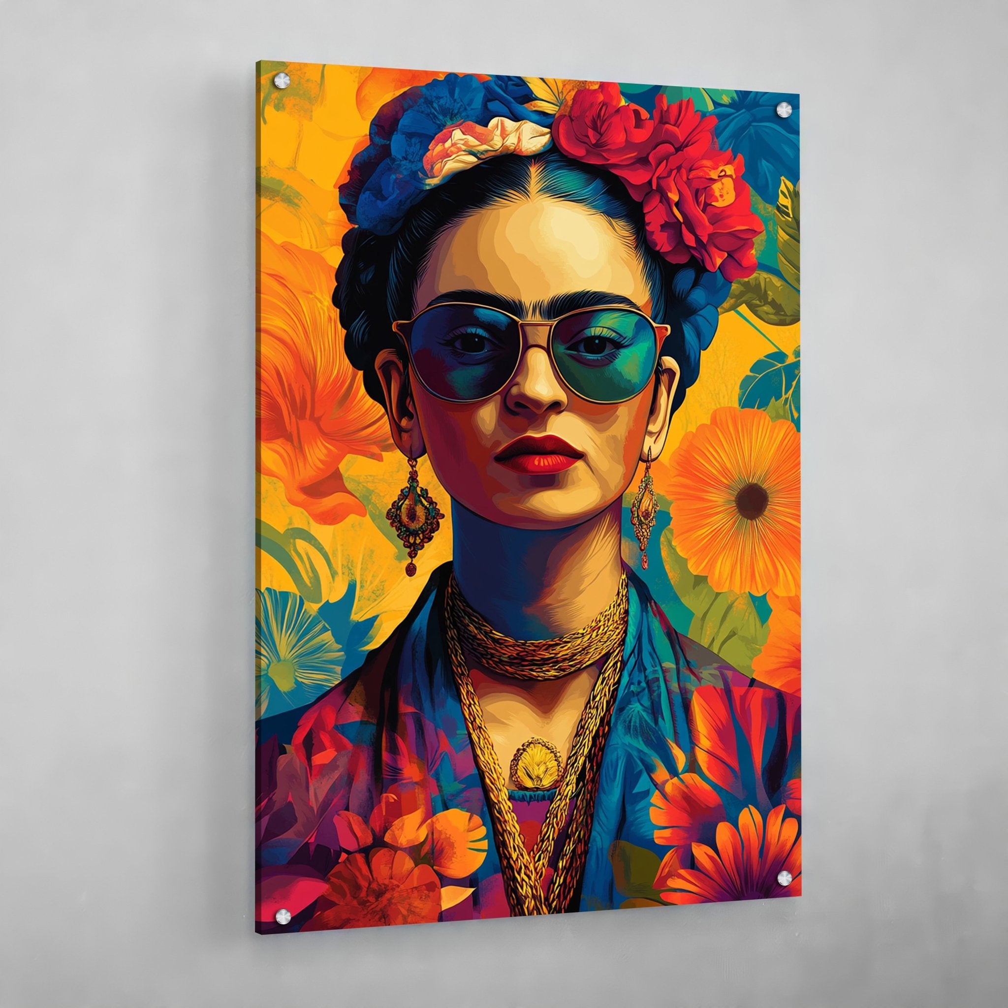Colorful Frida Kahlo Canvas Art - Luxury Art Canvas