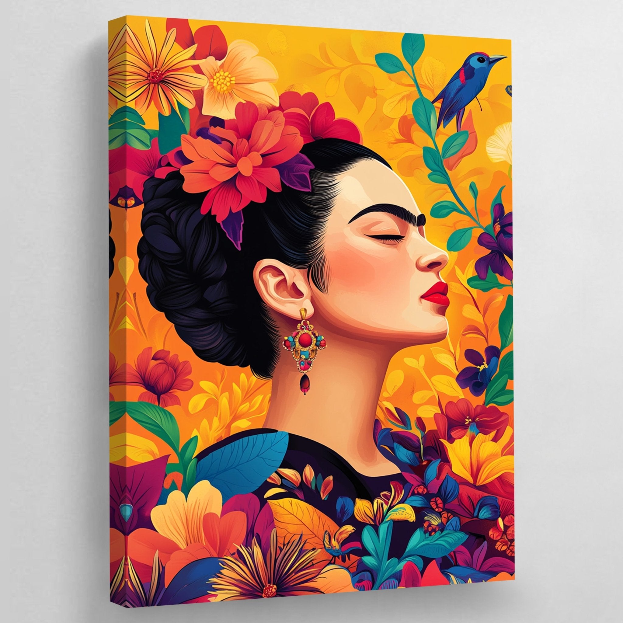 Colorful Frida Kahlo Canvas Wall Art - Luxury Art Canvas