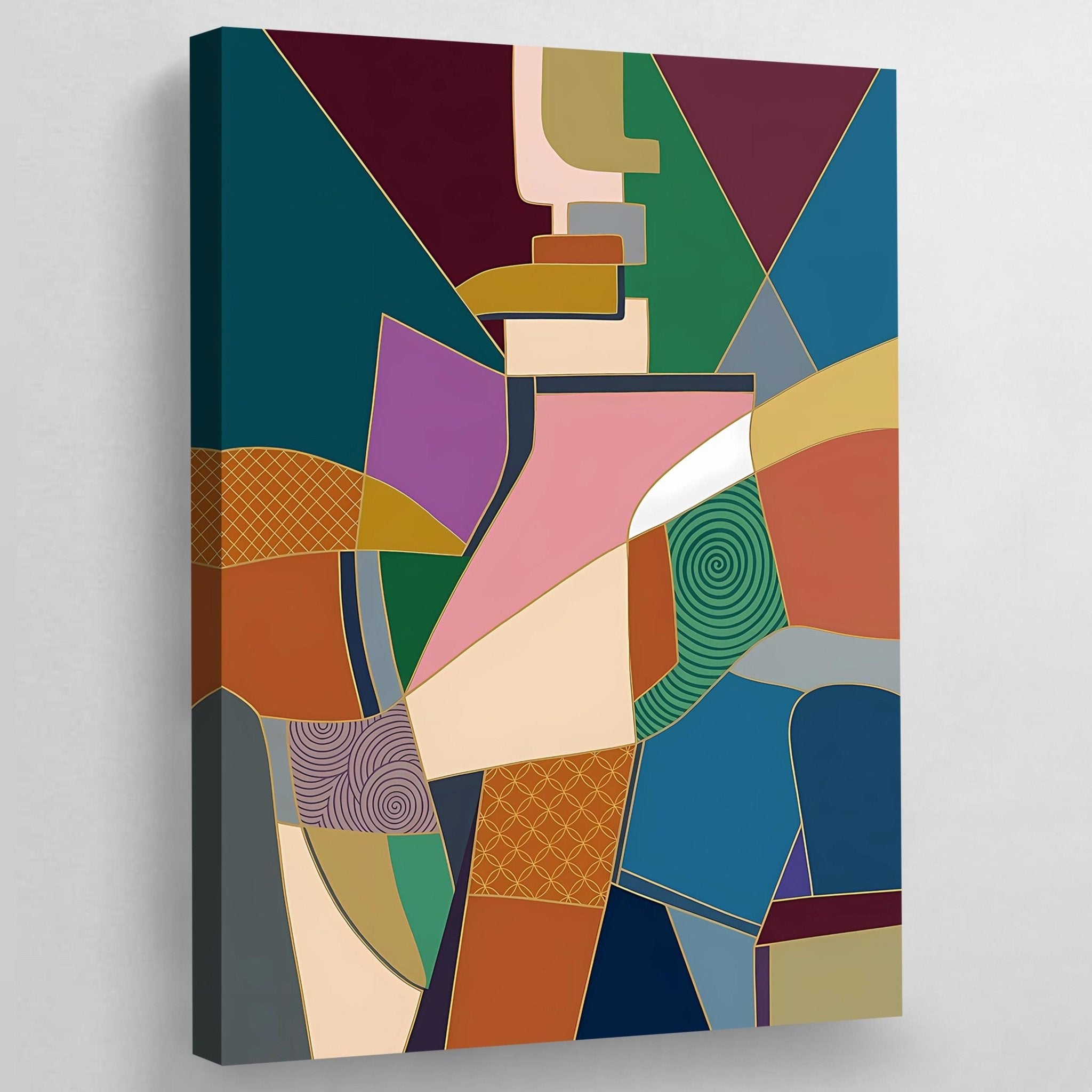 Colorful Geometric Abstract Wall Art - Luxury Art Canvas