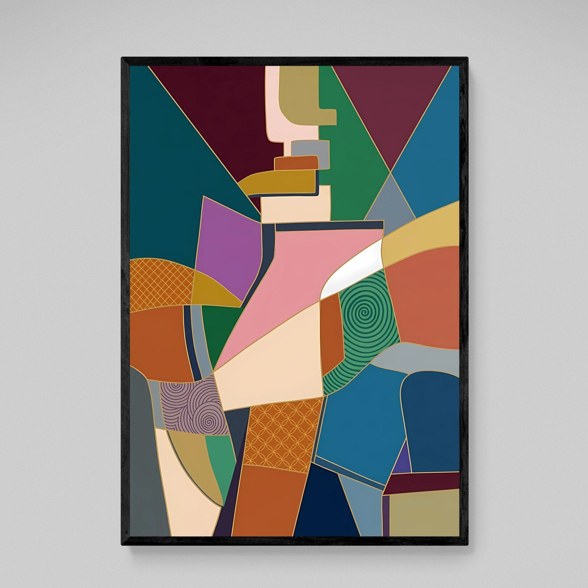 Colorful Geometric Abstract Wall Art - Luxury Art Canvas