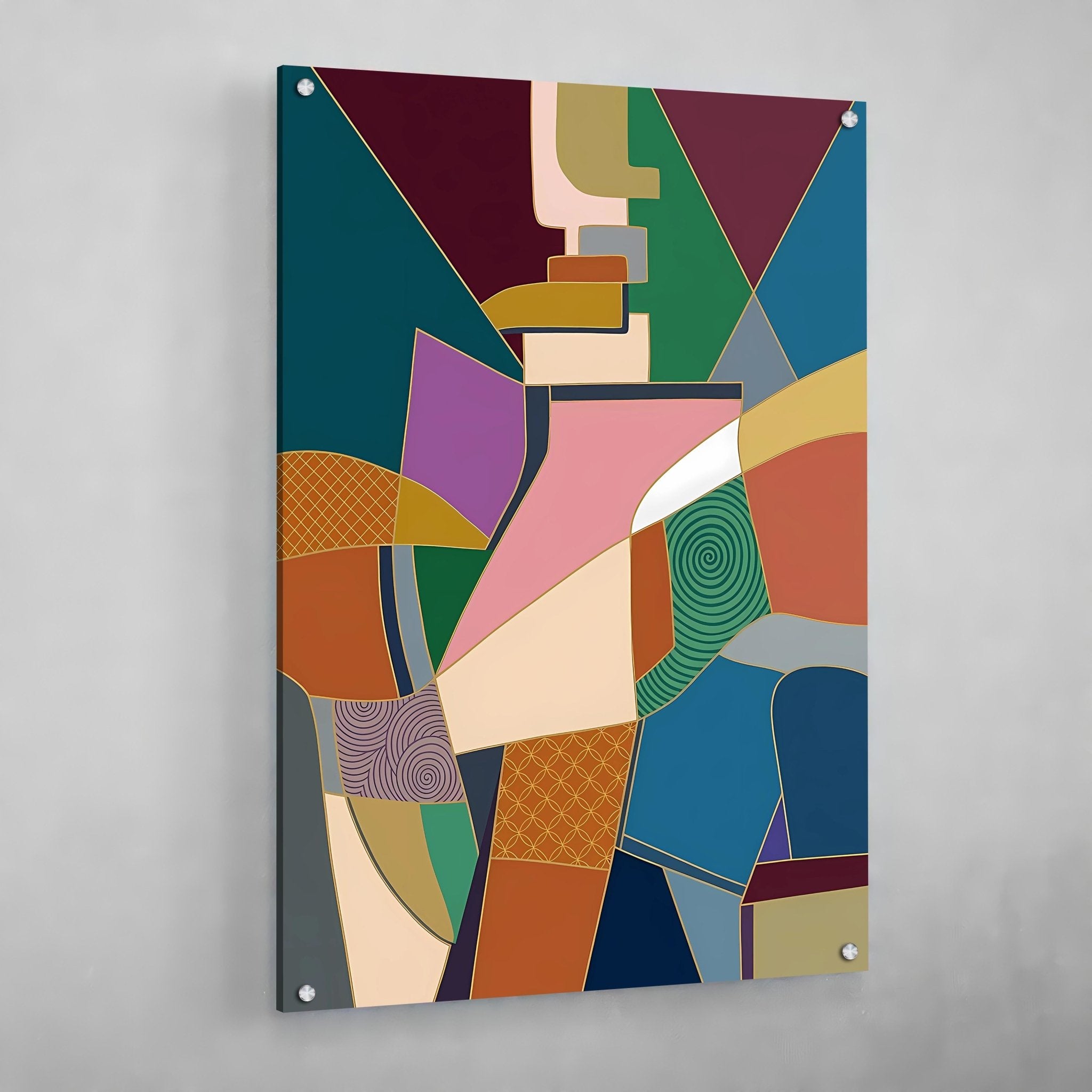 Colorful Geometric Abstract Wall Art - Luxury Art Canvas