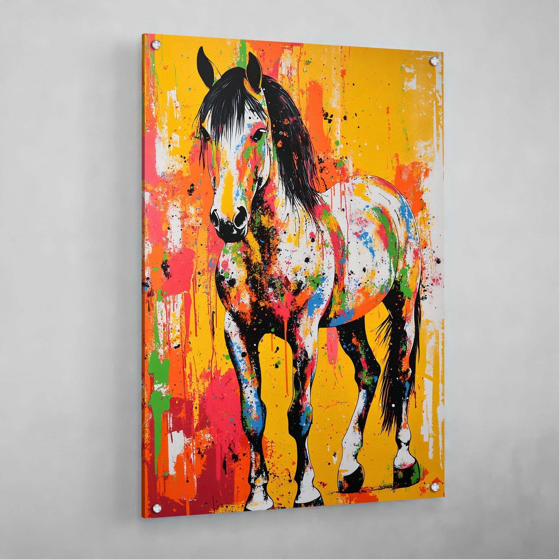 Colorful Graffiti Horse Canvas Wall Art - Luxury Art Canvas
