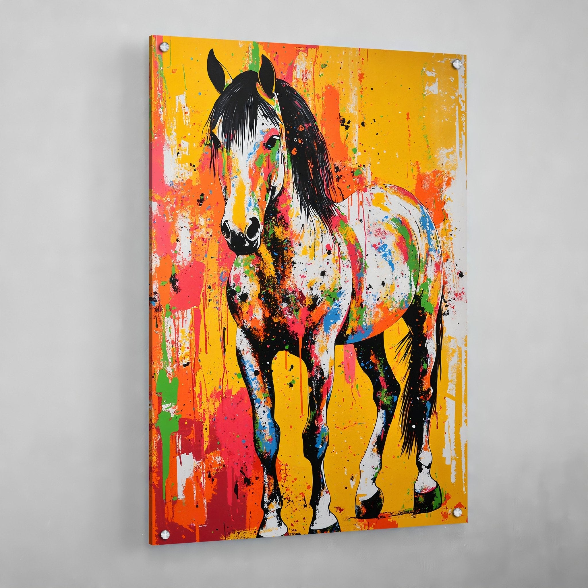 Colorful Graffiti Horse Canvas Wall Art - Luxury Art Canvas