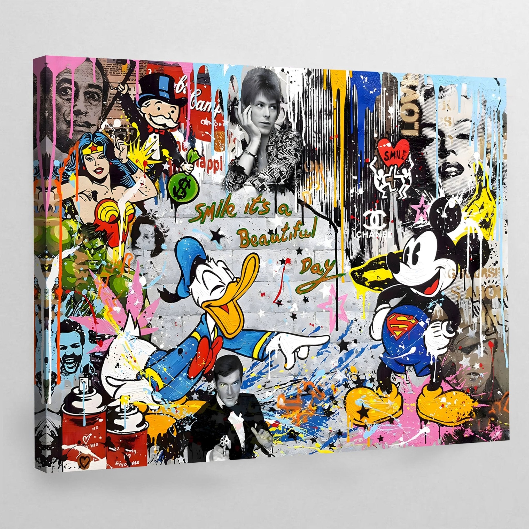 Colorful Graffiti Wall Art - Luxury Art Canvas