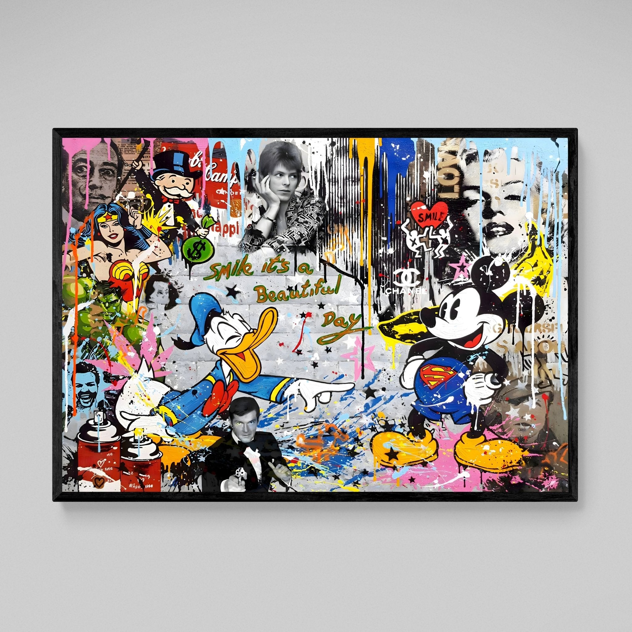 Colorful Graffiti Wall Art - Luxury Art Canvas