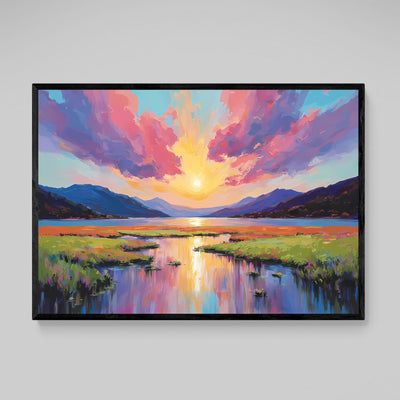 Colorful Landscape Abstract Wall Art - Luxury Art Canvas