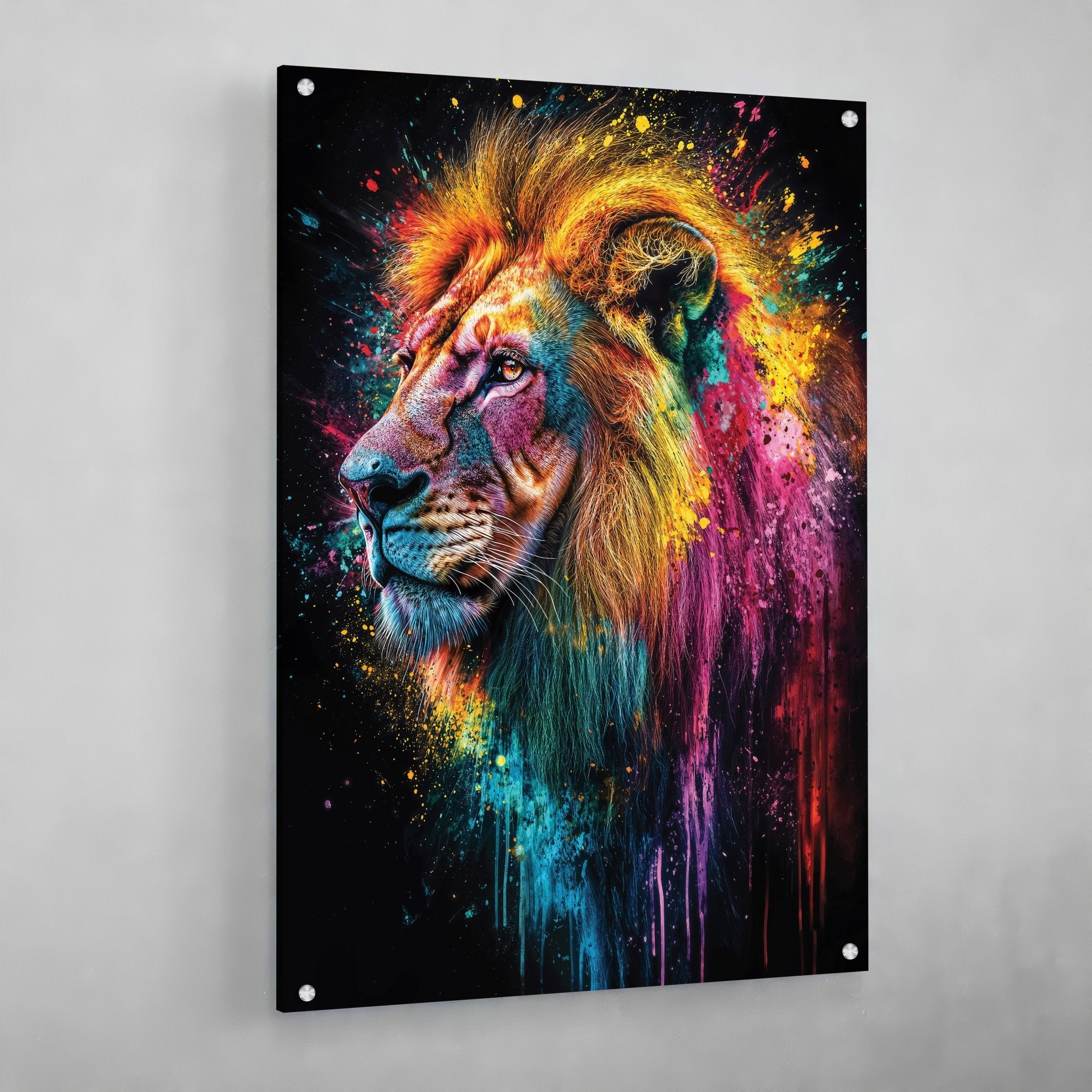 Colorful Lion Pop Art Canvas - Luxury Art Canvas